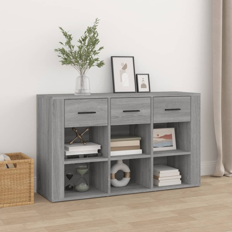 vidaXL Sideboard Grau Sonoma 100x30x59,5 cm Holzwerkstoff vidaXL Sideboard Grau Sonoma 100x30x59,5 cm Holzwerkstoff