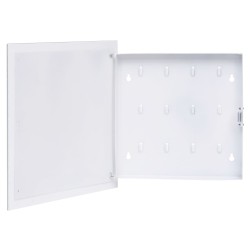 vidaXL Schlüsselkasten mit Magnettafel Weiß 35x35x5,5 cm 