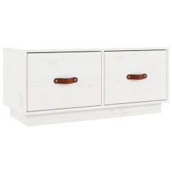 vidaXL TV-Schrank Weiß 80x34x35 cm Massivholz Kiefer