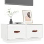 vidaXL TV-Schrank Weiß 80x34x35 cm Massivholz Kiefer vidaXL TV-Schrank Weiß 80x34x35 cm Massivholz Kiefer