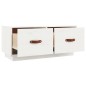 vidaXL TV-Schrank Weiß 80x34x35 cm Massivholz Kiefer vidaXL TV-Schrank Weiß 80x34x35 cm Massivholz Kiefer