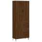 Highboard Braun Eichen-Optik 69,5x34x180 cm Holzwerkstoff Highboard Braun Eichen-Optik 69,5x34x180 cm Holzwerkstoff