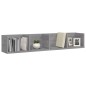 vidaXL CD-Wandregal Grau Sonoma 100x18x18 cm Holzwerkstoff vidaXL CD-Wandregal Grau Sonoma 100x18x18 cm Holzwerkstoff