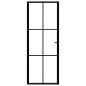 vidaXL Innentür ESG Glas und Aluminium 76x201,5 cm Schwarz vidaXL Innentür ESG Glas und Aluminium 76x201,5 cm Schwarz