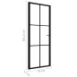 vidaXL Innentür ESG Glas und Aluminium 76x201,5 cm Schwarz vidaXL Innentür ESG Glas und Aluminium 76x201,5 cm Schwarz