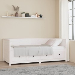 vidaXL Tagesbett Weiß 90x200 cm Massivholz Kiefer