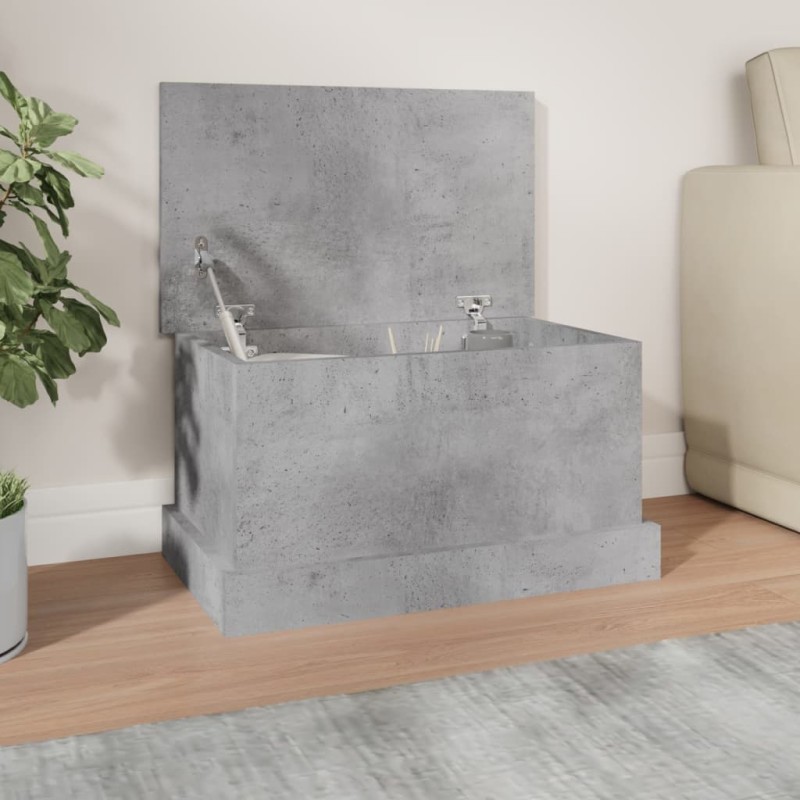 vidaXL Truhe Betongrau 50x30x28 cm Holzwerkstoff vidaXL Truhe Betongrau 50x30x28 cm Holzwerkstoff
