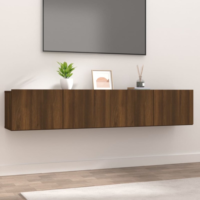 vidaXL TV-Schränke 2 Stk. Braun Eichen-Optik 80x30x30 cm Holzwerkstoff vidaXL TV-Schränke 2 Stk. Braun Eichen-Optik 80x30x30 cm Holzwerkstoff
