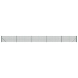 vidaXL Maschendrahtzaun mit Bodenflansch Grün 1,4x25 m
