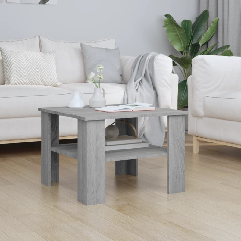 vidaXL Couchtisch Grau Sonoma 60x60x42 cm Holzwerkstoff vidaXL Couchtisch Grau Sonoma 60x60x42 cm Holzwerkstoff