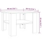 vidaXL Couchtisch Grau Sonoma 60x60x42 cm Holzwerkstoff vidaXL Couchtisch Grau Sonoma 60x60x42 cm Holzwerkstoff