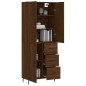 Highboard Braun Eichen-Optik 69,5x34x180 cm Holzwerkstoff Highboard Braun Eichen-Optik 69,5x34x180 cm Holzwerkstoff