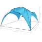 vidaXL Kuppelpavillon 450x450x265 cm Hellblau vidaXL Kuppelpavillon 450x450x265 cm Hellblau