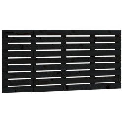 vidaXL Wand-Kopfteil Schwarz 146x3x63 cm Massivholz Kiefer
