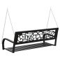 vidaXL Hollywoodschaukel 125 cm Stahl und Kunststoff Schwarz vidaXL Hollywoodschaukel 125 cm Stahl und Kunststoff Schwarz