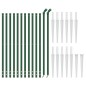 vidaXL Maschendrahtzaun mit Bodenhülsen Grün 1,1x25 m vidaXL Maschendrahtzaun mit Bodenhülsen Grün 1,1x25 m