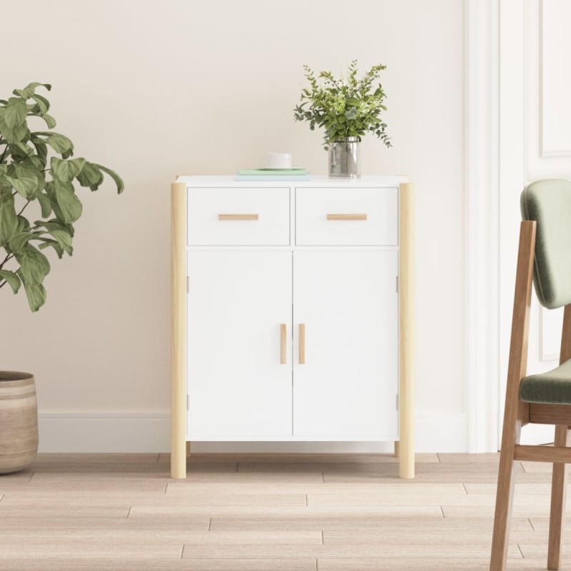 vidaXL Sideboard Weiß 62x38x75 cm Holzwerkstoff vidaXL Sideboard Weiß 62x38x75 cm Holzwerkstoff