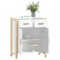 vidaXL Sideboard Weiß 62x38x75 cm Holzwerkstoff vidaXL Sideboard Weiß 62x38x75 cm Holzwerkstoff