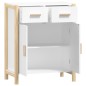 vidaXL Sideboard Weiß 62x38x75 cm Holzwerkstoff vidaXL Sideboard Weiß 62x38x75 cm Holzwerkstoff