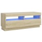 vidaXL TV-Schrank mit LED-Leuchten Sonoma-Eiche 100x35x40 cm vidaXL TV-Schrank mit LED-Leuchten Sonoma-Eiche 100x35x40 cm
