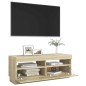 vidaXL TV-Schrank mit LED-Leuchten Sonoma-Eiche 100x35x40 cm vidaXL TV-Schrank mit LED-Leuchten Sonoma-Eiche 100x35x40 cm