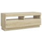 vidaXL TV-Schrank mit LED-Leuchten Sonoma-Eiche 100x35x40 cm vidaXL TV-Schrank mit LED-Leuchten Sonoma-Eiche 100x35x40 cm