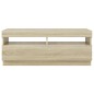vidaXL TV-Schrank mit LED-Leuchten Sonoma-Eiche 100x35x40 cm vidaXL TV-Schrank mit LED-Leuchten Sonoma-Eiche 100x35x40 cm