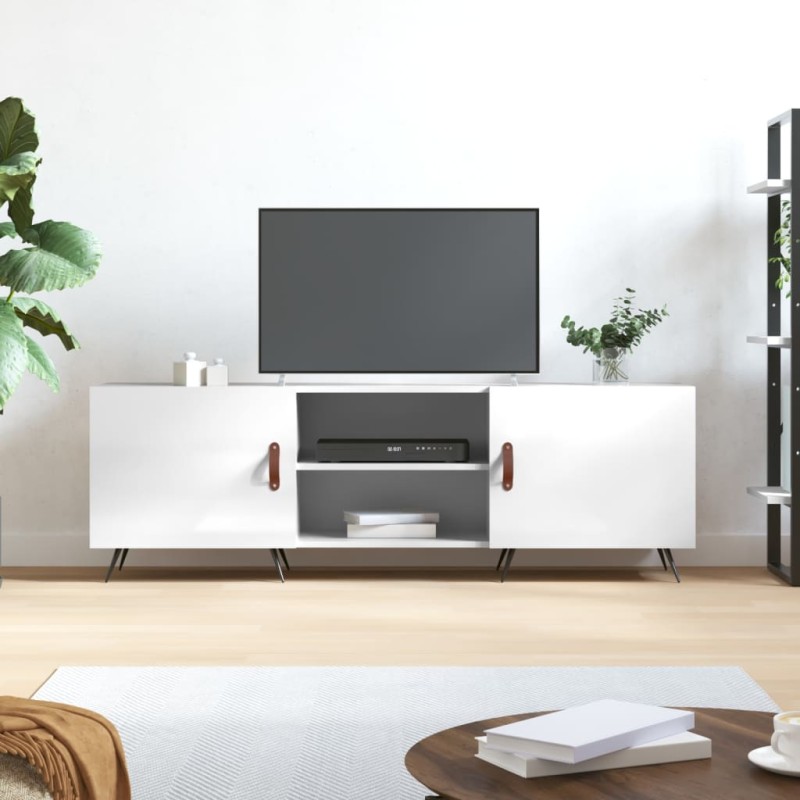 vidaXL TV-Schrank Hochglanz-Weiß 150x30x50 cm Holzwerkstoff vidaXL TV-Schrank Hochglanz-Weiß 150x30x50 cm Holzwerkstoff