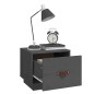 vidaXL Nachttisch Grau 40x34x35 cm Massivholz Kiefer vidaXL Nachttisch Grau 40x34x35 cm Massivholz Kiefer