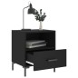 vidaXL Nachttisch Schwarz 40x35x47,5 cm Holzwerkstoff vidaXL Nachttisch Schwarz 40x35x47,5 cm Holzwerkstoff