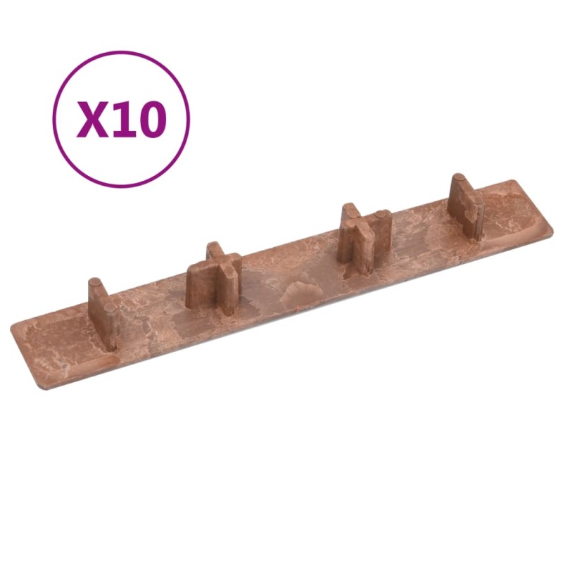 vidaXL Endkappen für Terrassendielen 10 Stk. Braun Kunststoff vidaXL Endkappen für Terrassendielen 10 Stk. Braun Kunststoff