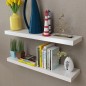 2er Set MDF Wandboard Hängeregal Wandregal Bücher/DVD Regal, weiß 2er Set MDF Wandboard Hängeregal Wandregal Bücher/DVD Regal, weiß