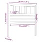 vidaXL Kopfteil Weiß 81x4x100 cm Massivholz Kiefer