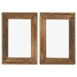 vidaXL Bilderrahmen 2 Stk. 30x40 cm Massives Altholz und Glas