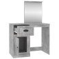 vidaXL Schminktisch mit Spiegel Betongrau 90x50x132,5 cm Holzwerkstoff vidaXL Schminktisch mit Spiegel Betongrau 90x50x132,5 cm Holzwerkstoff