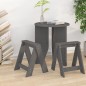 vidaXL Hocker 2 Stk. Grau 40x40x45 cm Massivholz Kiefer vidaXL Hocker 2 Stk. Grau 40x40x45 cm Massivholz Kiefer