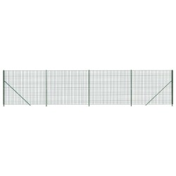 vidaXL Maschendrahtzaun mit Bodenflansch Grün 1,6x10 m