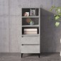 vidaXL Highboard Betongrau 40x36x110 cm Holzwerkstoff vidaXL Highboard Betongrau 40x36x110 cm Holzwerkstoff