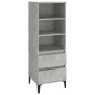 vidaXL Highboard Betongrau 40x36x110 cm Holzwerkstoff vidaXL Highboard Betongrau 40x36x110 cm Holzwerkstoff