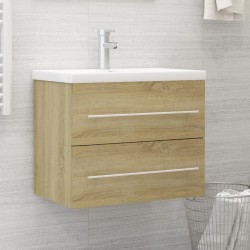 vidaXL Waschbeckenunterschrank Sonoma-Eiche 60x38,5x48cm Holzwerkstoff