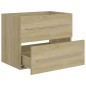vidaXL Waschbeckenunterschrank Sonoma-Eiche 60x38,5x48cm Holzwerkstoff vidaXL Waschbeckenunterschrank Sonoma-Eiche 60x38,5x48cm Holzwerkstoff