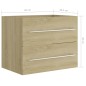 vidaXL Waschbeckenunterschrank Sonoma-Eiche 60x38,5x48cm Holzwerkstoff vidaXL Waschbeckenunterschrank Sonoma-Eiche 60x38,5x48cm Holzwerkstoff