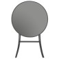 vidaXL Klappbarer Bistrotisch Grau 60 x 70 cm Glas und Stahl vidaXL Klappbarer Bistrotisch Grau 60 x 70 cm Glas und Stahl
