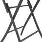 vidaXL Klappbarer Bistrotisch Grau 60 x 70 cm Glas und Stahl vidaXL Klappbarer Bistrotisch Grau 60 x 70 cm Glas und Stahl