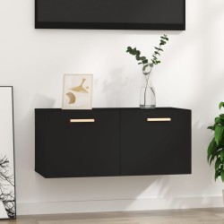 vidaXL Wandschrank Schwarz 80x35x36,5 cm Holzwerkstoff