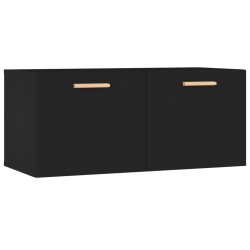 vidaXL Wandschrank Schwarz 80x35x36,5 cm Holzwerkstoff