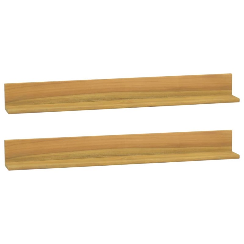 vidaXL Wandregale 2 Stk. 90x10x10 cm Massivholz Teak vidaXL Wandregale 2 Stk. 90x10x10 cm Massivholz Teak