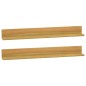 vidaXL Wandregale 2 Stk. 90x10x10 cm Massivholz Teak vidaXL Wandregale 2 Stk. 90x10x10 cm Massivholz Teak