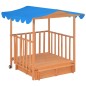 vidaXL Kinderspielhaus mit Sandkasten Tannenholz Blau UV50 vidaXL Kinderspielhaus mit Sandkasten Tannenholz Blau UV50