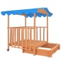 vidaXL Kinderspielhaus mit Sandkasten Tannenholz Blau UV50 vidaXL Kinderspielhaus mit Sandkasten Tannenholz Blau UV50